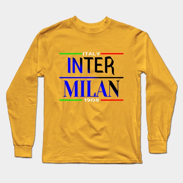 Inter Milan 1908 Long Sleeve T-Shirt by Medo Creations